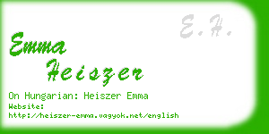 emma heiszer business card